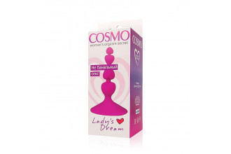 Ярко-розовый анальный стимулятор COSMO - 8 см.