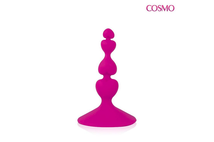 Ярко-розовый анальный стимулятор COSMO - 8 см.