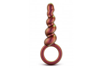 Коричневый анальный стимулятор Spiral Loop Copper Anal Plug - 13,3 см.