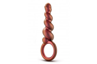 Коричневый анальный стимулятор Spiral Loop Copper Anal Plug - 13,3 см.