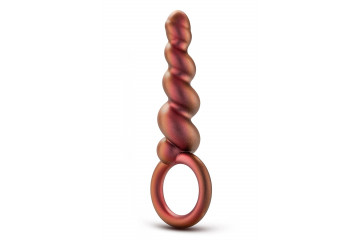 Коричневый анальный стимулятор Spiral Loop Copper Anal Plug - 13,3 см.