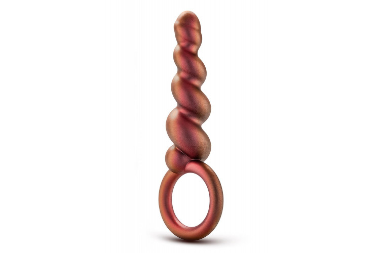 Коричневый анальный стимулятор Spiral Loop Copper Anal Plug - 13,3 см.