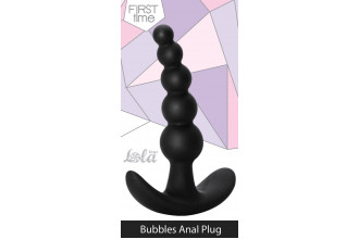 Чёрная анальная пробка Bubbles Anal Plug - 11,5 см.