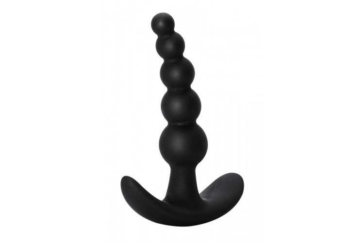 Чёрная анальная пробка Bubbles Anal Plug - 11,5 см.