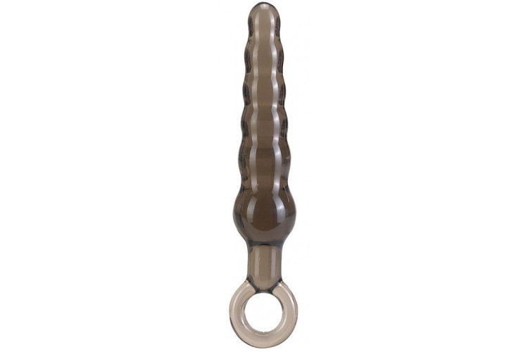 Дымчатая фигурная анальная ёлочка ANAL STICK - 14 см.