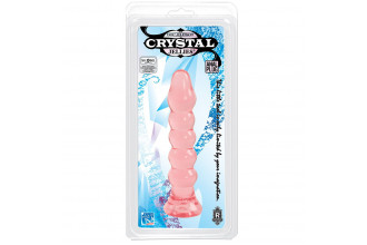 Анальная елочка из розового геля Crystal Jellies Anal Plug Bumps - 15,2 см.
