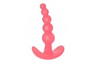 Розовая анальная пробка Bubbles Anal Plug - 11,5 см.