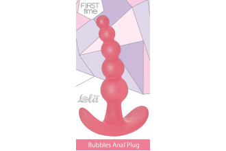 Розовая анальная пробка Bubbles Anal Plug - 11,5 см.