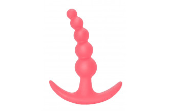 Розовая анальная пробка Bubbles Anal Plug - 11,5 см.