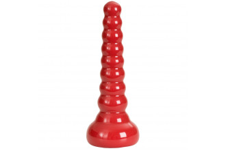Ребристая анальная втулка Red Boy Anal Wand Butt Plug - 21,3 см.