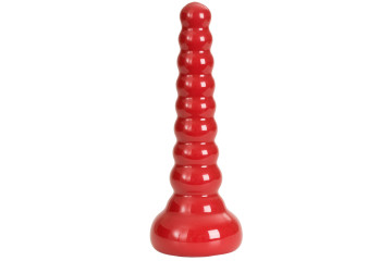 Ребристая анальная втулка Red Boy Anal Wand Butt Plug - 21,3 см.