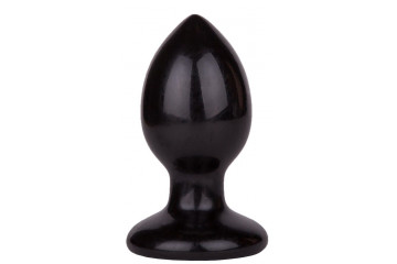 Черный анальный плаг Glide M - 10,3 см.