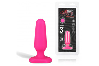 Розовый анальный плаг из силикона Seamless Silicone Butt Plug - 7,5 см.