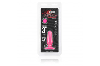 Розовый анальный плаг из силикона Seamless Silicone Butt Plug - 7,5 см.