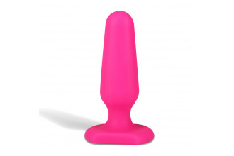 Розовый анальный плаг из силикона Seamless Silicone Butt Plug - 7,5 см.