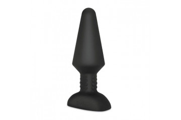 Большая чёрная вибропробка Rimming Plug XL - 16 см.