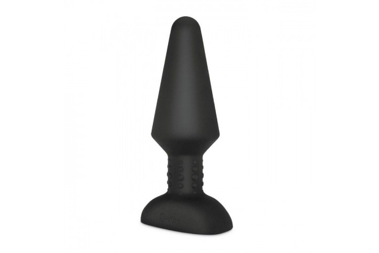Большая чёрная вибропробка Rimming Plug XL - 16 см.