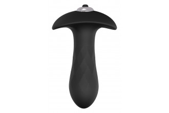 Черная анальная вибровтулка Single Speed Diamond Plug - 10 см.
