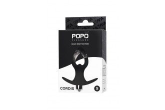 Черная анальная вибровтулка Cordis S - 10,5 см.