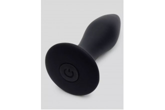 Черная анальная вибропробка Sensation Rechargeable Vibrating Butt Plug - 8,9 см.