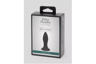 Черная анальная вибропробка Sensation Rechargeable Vibrating Butt Plug - 8,9 см.