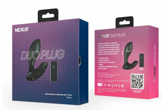Черная анальная вибровтулка Nexus Duo Plug - 9,8 см.
