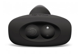 Чёрная вибровтулка с ротацией шариков RIMMING REMOTE CONTROL PLUG BLACK - 15,2 см.