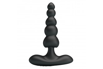 Черный анальный вибростимулятор Corban - 12 см.