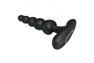 Черный анальный вибростимулятор Corban - 12 см.