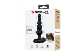 Черный анальный вибростимулятор Corban - 12 см.