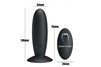 Анальная пробка с вибрацией и пультом управления Remote Control Vibrating Plug - 11 см.