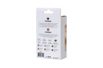 Фиолетовый анальный вибратор Condal - 14 см.