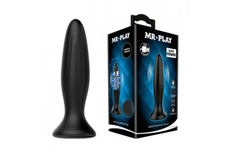 Черная анальная вибропробка Mr Play - 12,8 см.