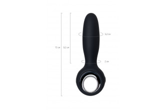 Черный анальный стимулятор Sagitta - 15 см.