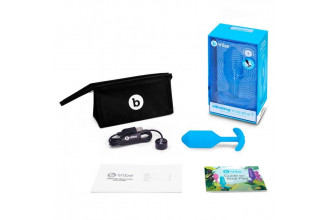 Голубая вибропробка для ношения B-vibe Snug Plug 3 - 12,4 см.