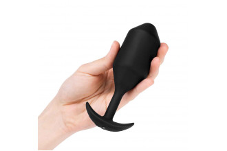 Черная вибропробка для ношения Vibrating Snug Plug 5 - 16,5 см.