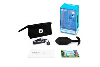 Черная вибропробка для ношения Vibrating Snug Plug 5 - 16,5 см.