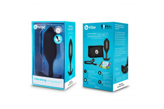 Черная вибропробка для ношения Vibrating Snug Plug 5 - 16,5 см.