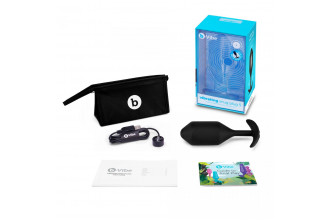 Черная вибропробка для ношения Vibrating Snug Plug 5 - 16,5 см.