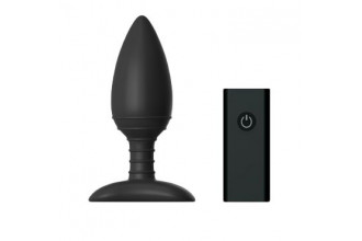 Чёрная вибровтулка NEXUS ACE MEDIUM с дистанционным управлением - 12 см.