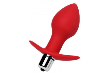 Красная анальная вибровтулка Glam - 9,7 см.