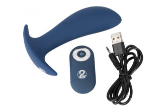 Синяя анальная втулка с вибрацией Vibrating Butt Plug - 12 см. Синяя анальная втулка с вибрацией Vibrating Butt Plug - 12 см.