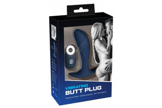 Синяя анальная втулка с вибрацией Vibrating Butt Plug - 12 см. Синяя анальная втулка с вибрацией Vibrating Butt Plug - 12 см.