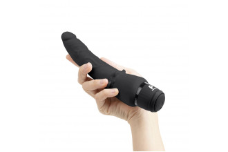 Черный анальный вибратор 7 Slim Anal Realistic Vibrator - 20 см.