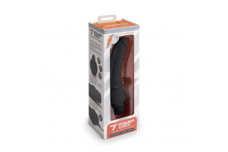 Черный анальный вибратор 7 Slim Anal Realistic Vibrator - 20 см.