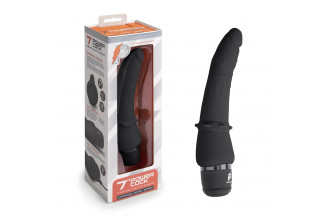 Черный анальный вибратор 7 Slim Anal Realistic Vibrator - 20 см.