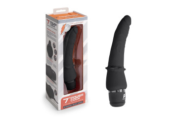 Черный анальный вибратор 7 Slim Anal Realistic Vibrator - 20 см.