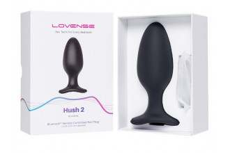 Черная анальная вибропробка HUSH 2 Size L - 12,1 см.