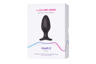 Черная анальная вибропробка HUSH 2 Size L - 12,1 см.