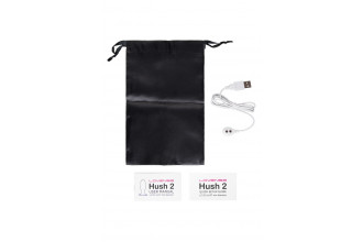 Черная анальная вибропробка HUSH 2 Size L - 12,1 см.